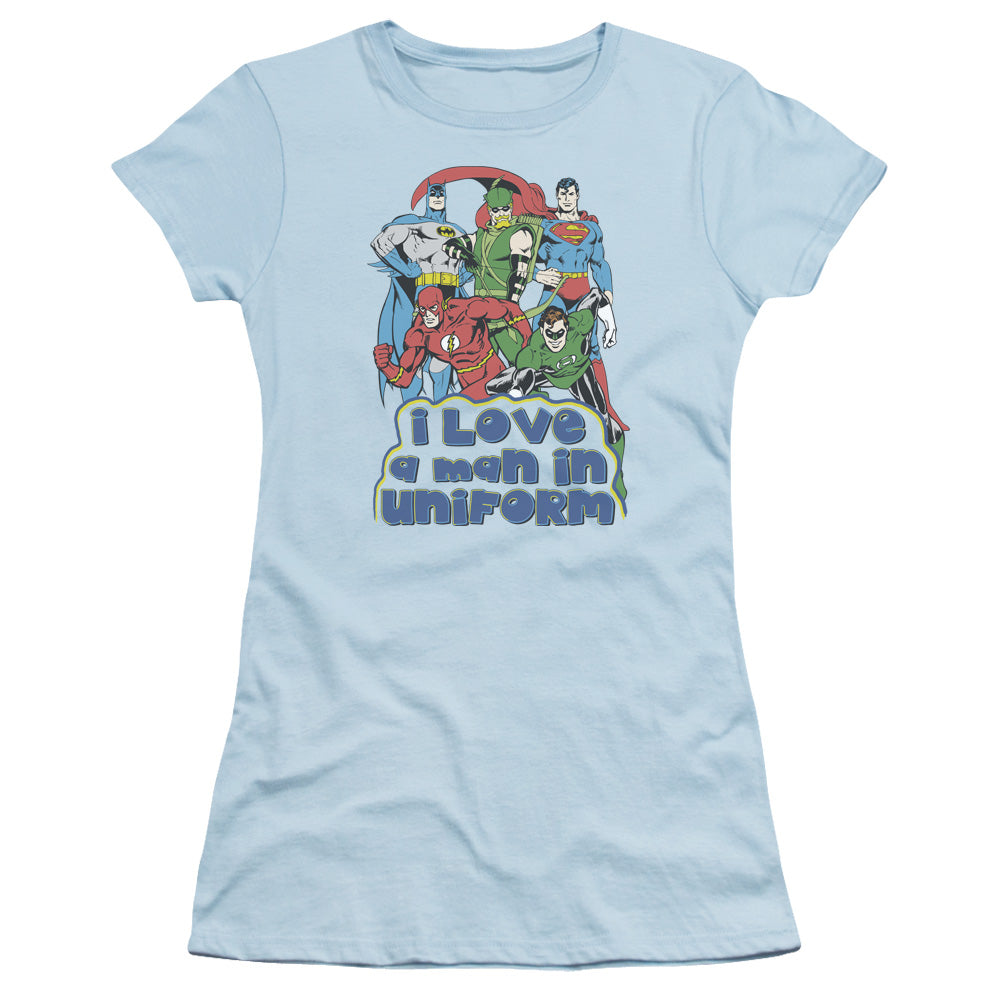 DC I LOVE A MAN IN UNIFORM - S/S JUNIOR SHEER - LIGHT BLUE T-Shirt