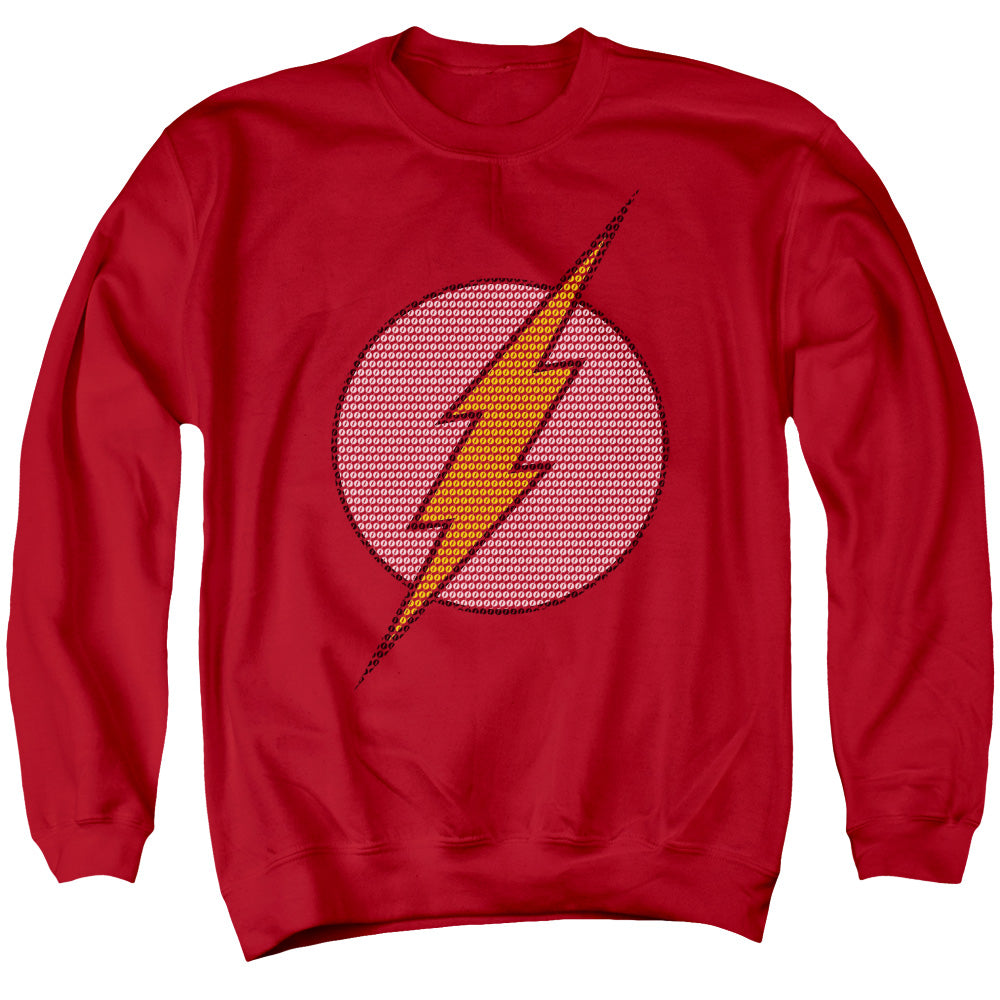 Dc Flash - Flash Little Logos - Adult Crewneck Sweatshirt - Red