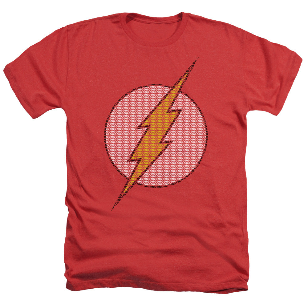 Dc Flash - Flash Little Logos - Adult Heather - Red