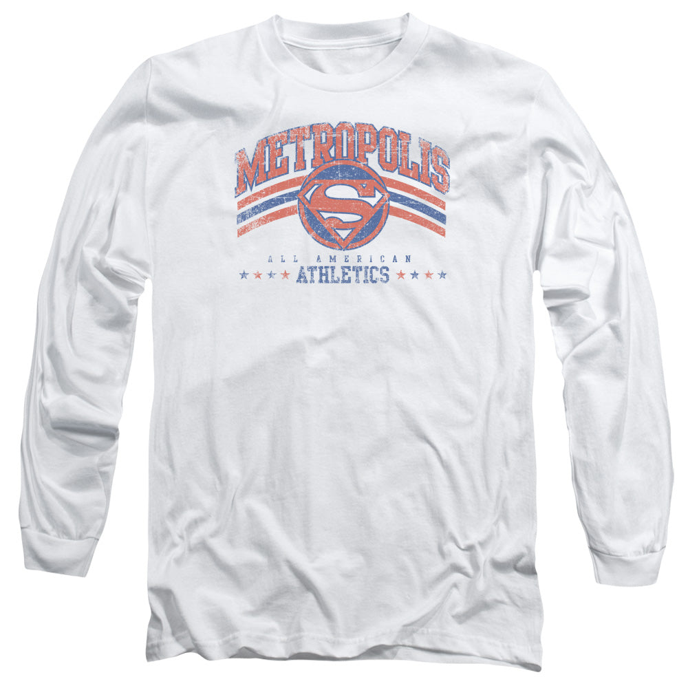 Dc - Metropolis Athletics - Long Sleeve Adult 18/1 - White T-shirt