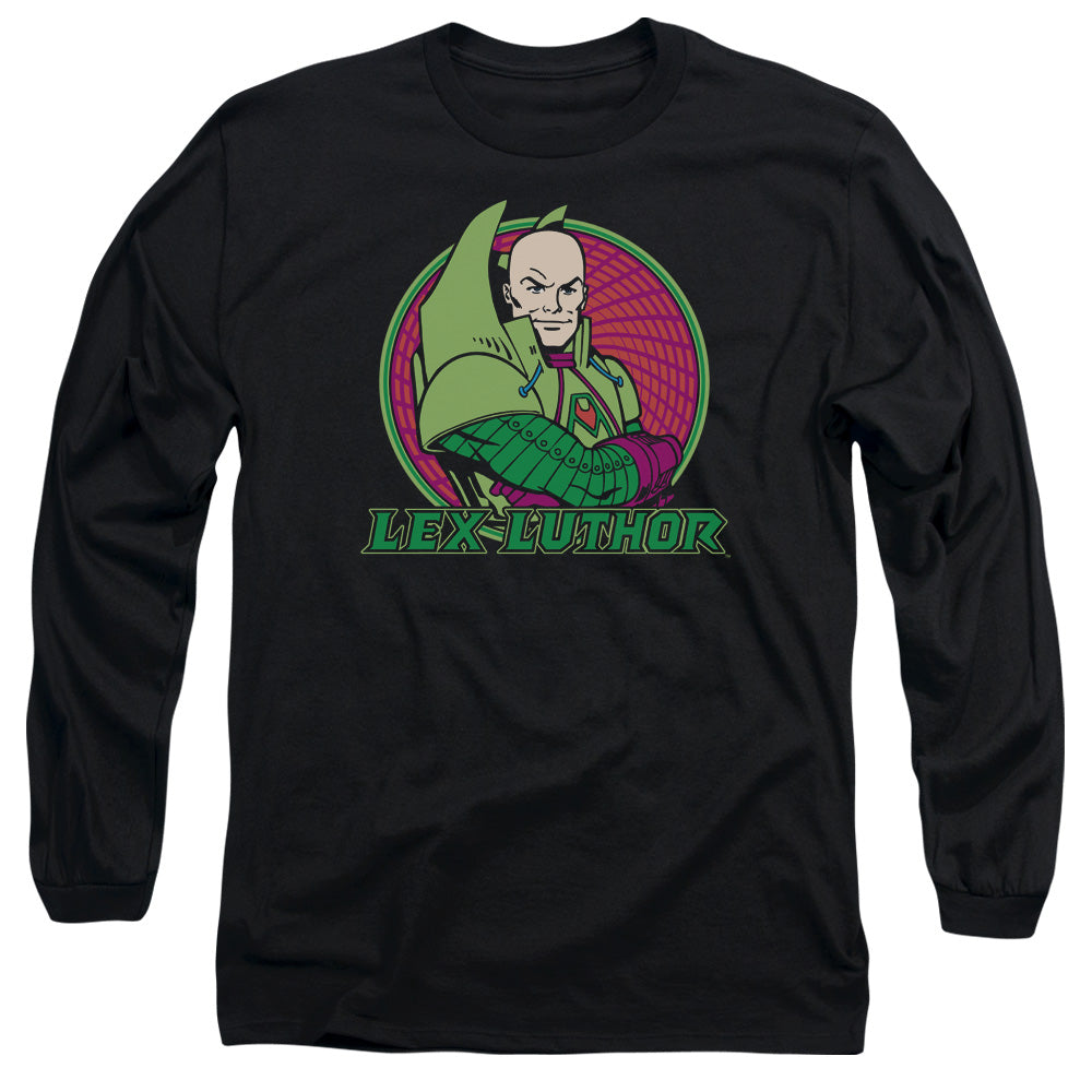 Dc - Lex Luthor - Long Sleeve Adult 18/1 - Black T-shirt