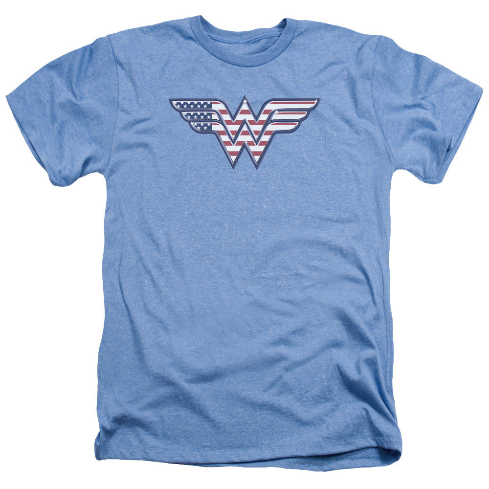 Dc - Red,white & Blue - Adult Heather - Light Blue