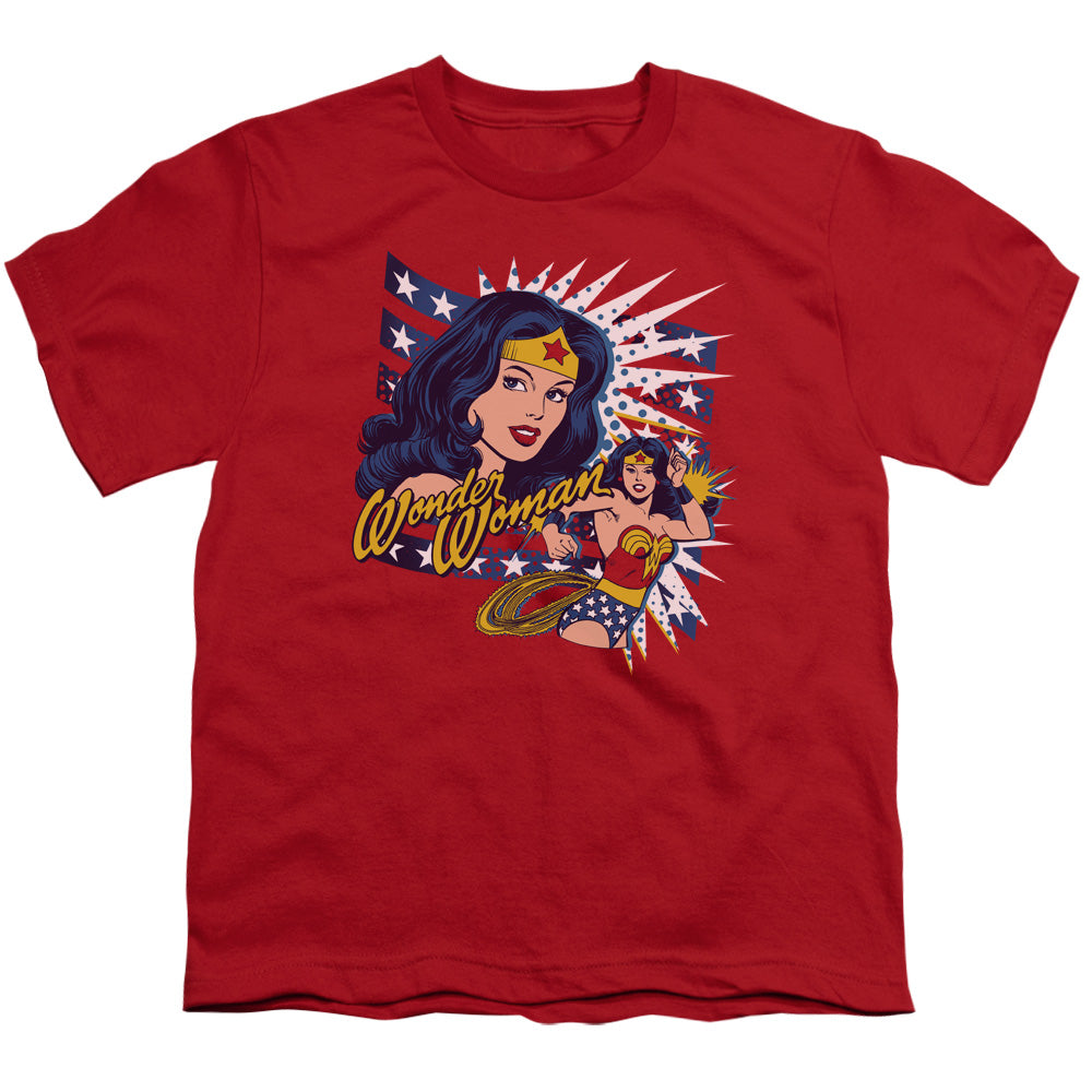 Dco - Pop Art Wonder - Short Sleeve Youth 18/1 - Red T-shirt