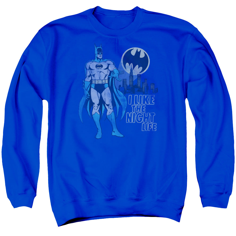 Dc - Night Life - Adult Crewneck Sweatshirt - Royal Blue