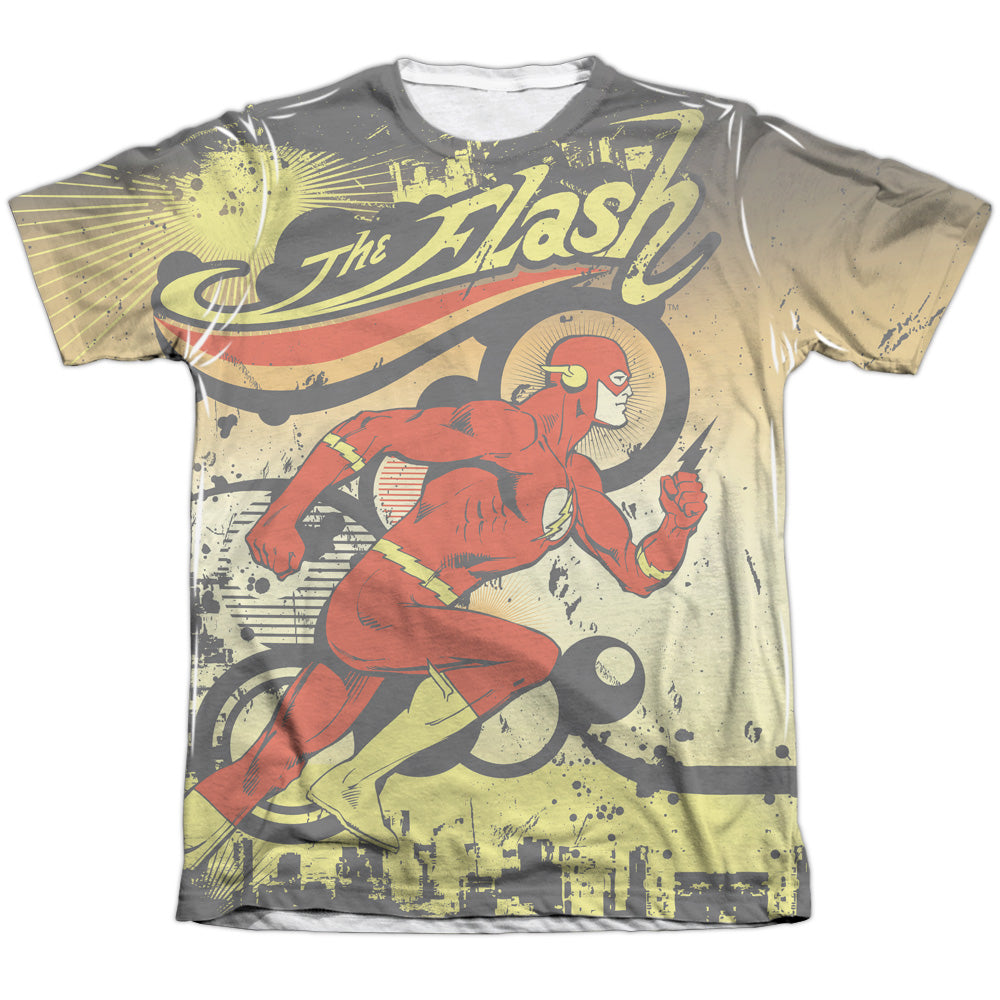 DC FLASH JUST PASSING THROUGH - ADULT 65/35 POLY/COTTON S/S TEE - WHITE T-Shirt