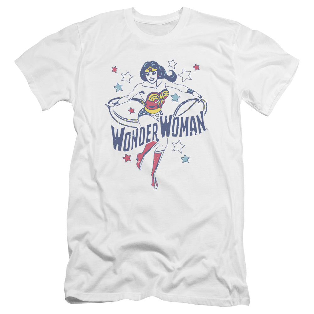 Dc - Wonder Stars-premuim Canvas Adult Slim Fit 30/1 - White