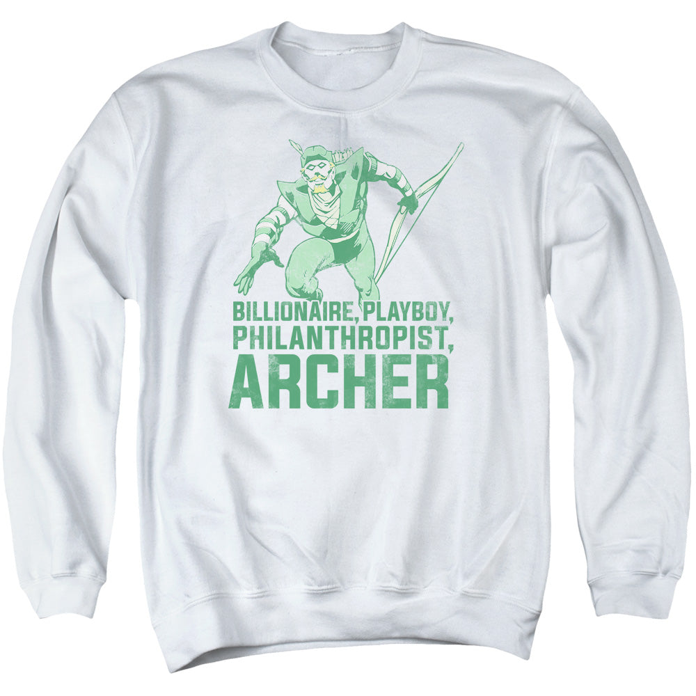 Dc - Archer - Adult Crewneck Sweatshirt - White