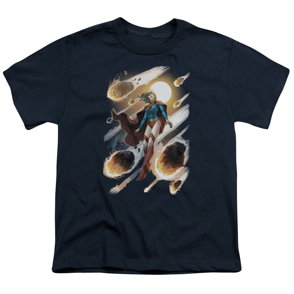 Jla - Supergirl #1 - Short Sleeve Youth 18/1 - Navy T-shirt