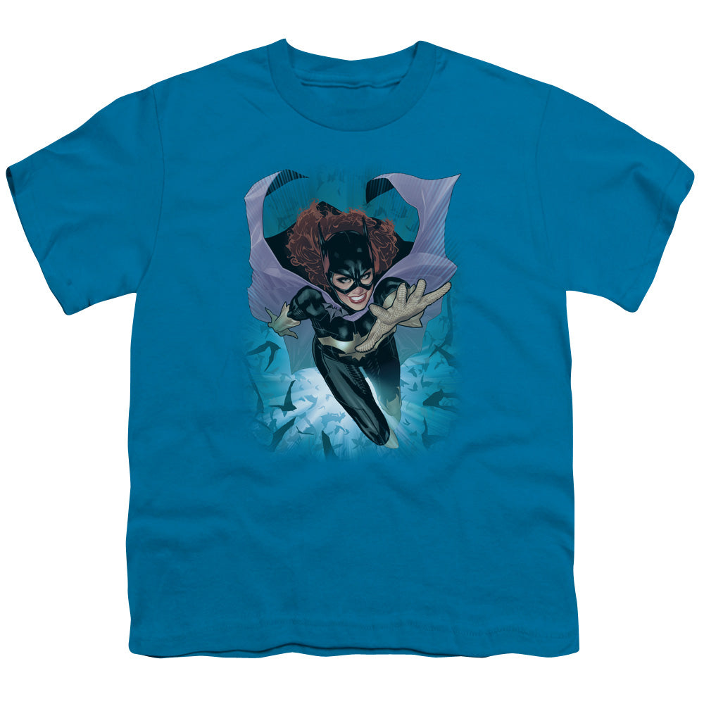 Jla - Batgirl #1 - Short Sleeve Youth 18/1 - Turquoise T-shirt