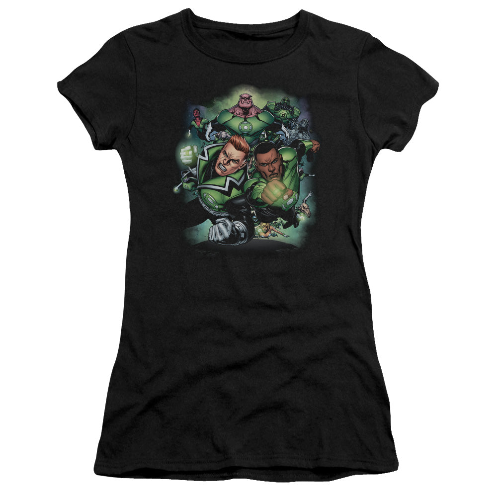 Green Lantern - Corps #1 - Short Sleeve Junior Sheer - Black T-shirt