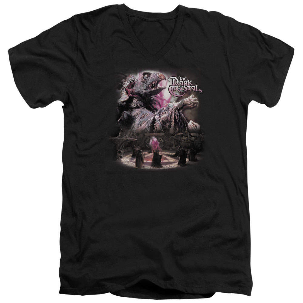 Dark Crystal - Power Mad - Short Sleeve Adult V-neck - Black T-shirt