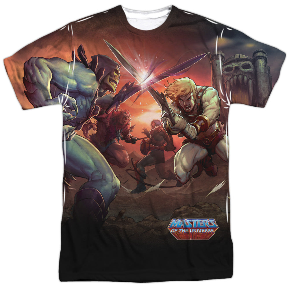 Masters Of The Universe - Battle - Short Sleeve Adult Poly Crew - White T-shirt