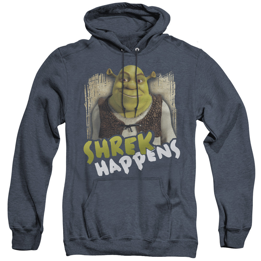 Shrek - Happens - Adult Heather Hoodie - Navy