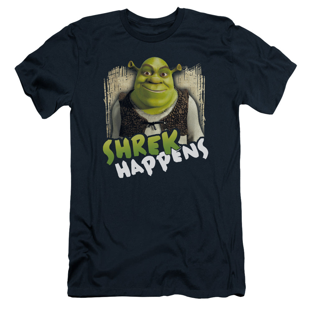 Shrek - Happens - Short Sleeve Adult 30/1 - Navy T-shirt