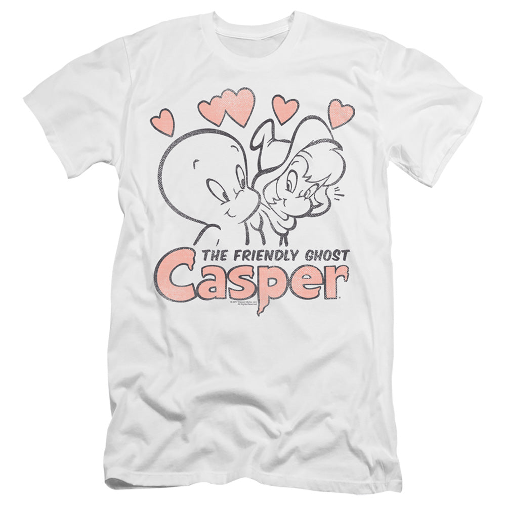 Casper - Hearts - Short Sleeve Adult 30/1 - White T-shirt