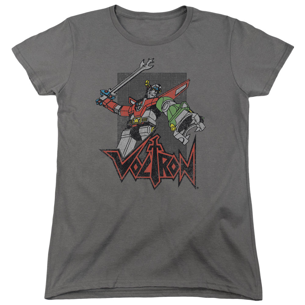 Voltron - Roar - Short Sleeve Womens Tee - Charcoal T-shirt