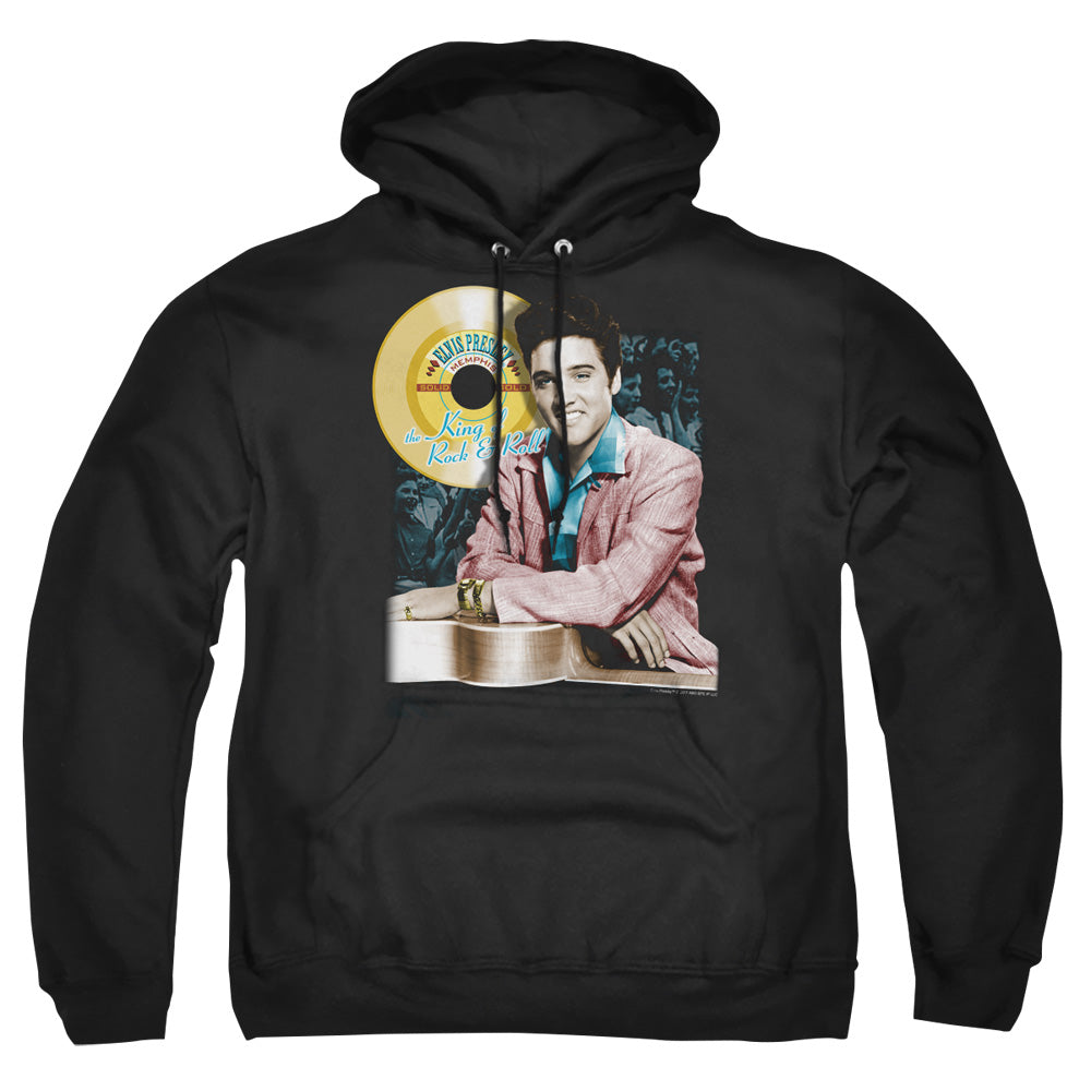 Elvis Presley - Gold Record - Adult Pull-over Hoodie - Black