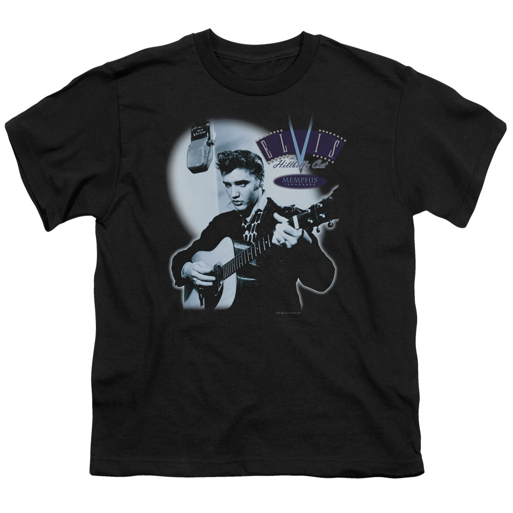 Elvis Presley - Hillbilly Cat - Short Sleeve Youth 18/1 - Black T-shirt