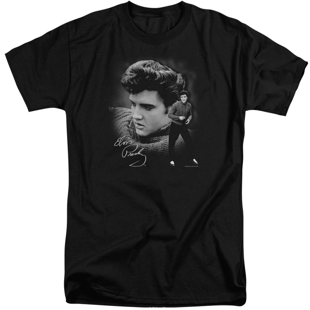 Elvis Presley - Sweater - Short Sleeve Adult Tall - Black T-shirt