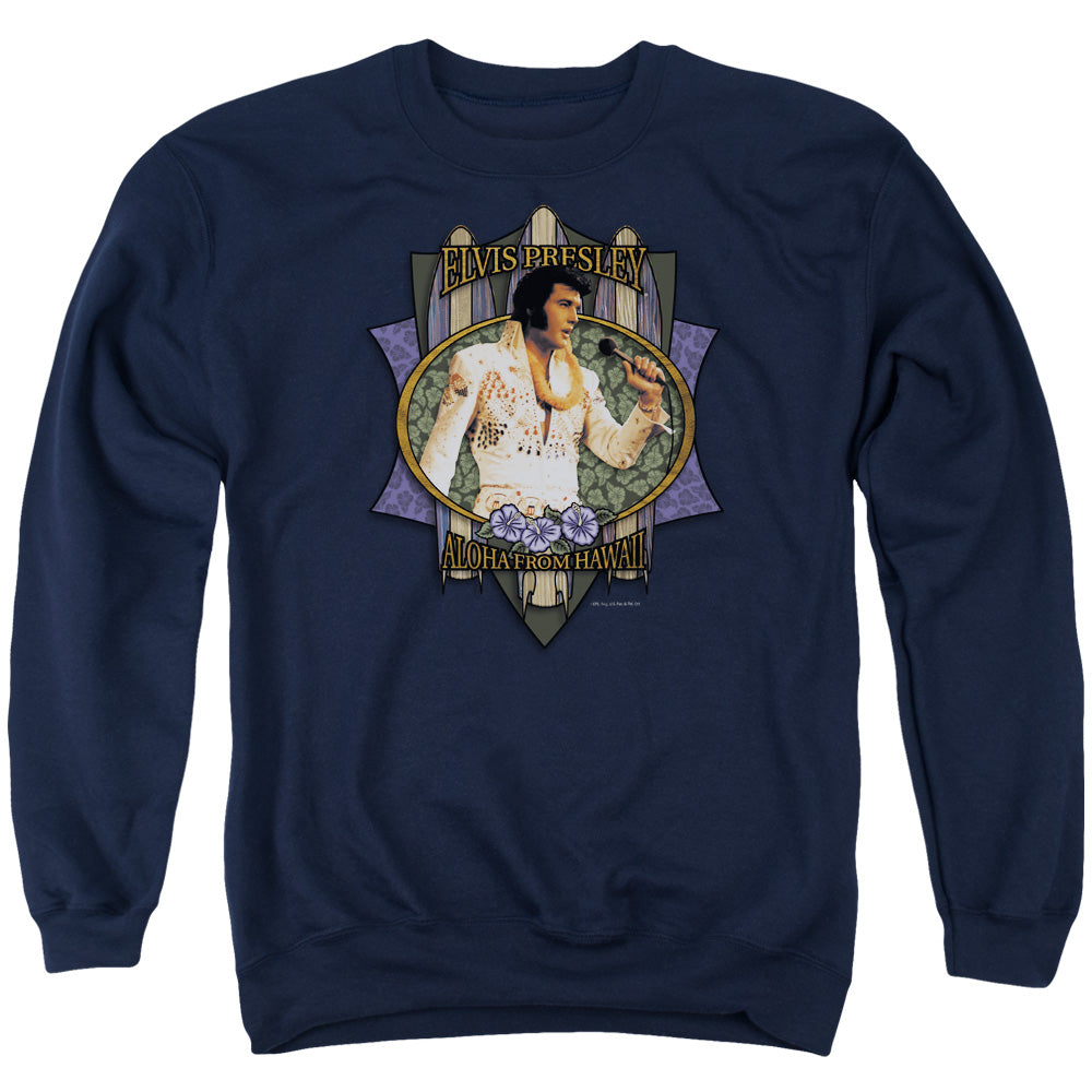 Elvis Presley - Aloha From Hawaii - Adult Crewneck Sweatshirt - Navy