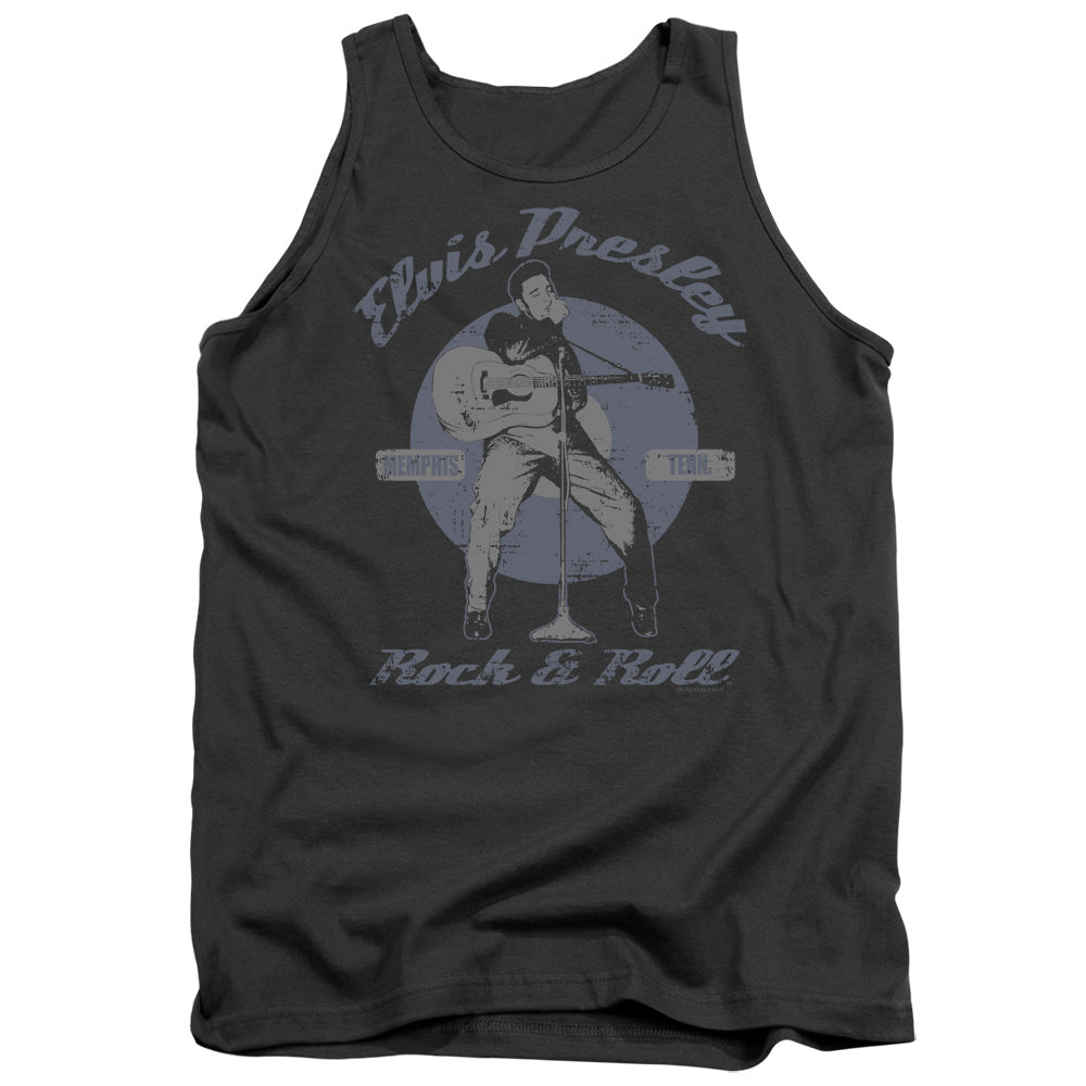 Elvis Presley - Rock & Roll - Adult Tank - Charcoal