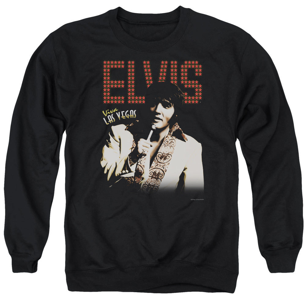 Elvis Presley - Viva Star - Adult Crewneck Sweatshirt - Black