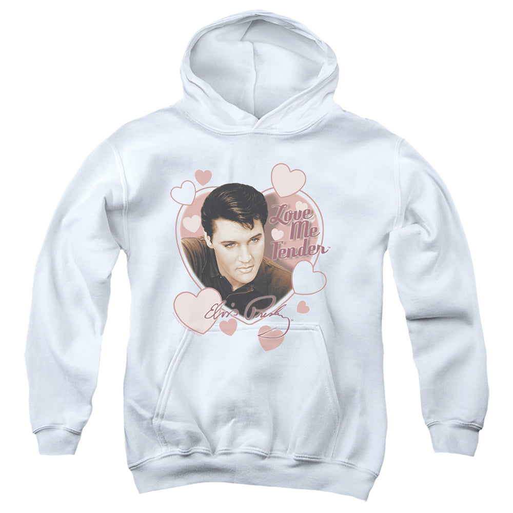 Elvis Presley - Love Me Tender - Youth Pull-over Hoodie - White