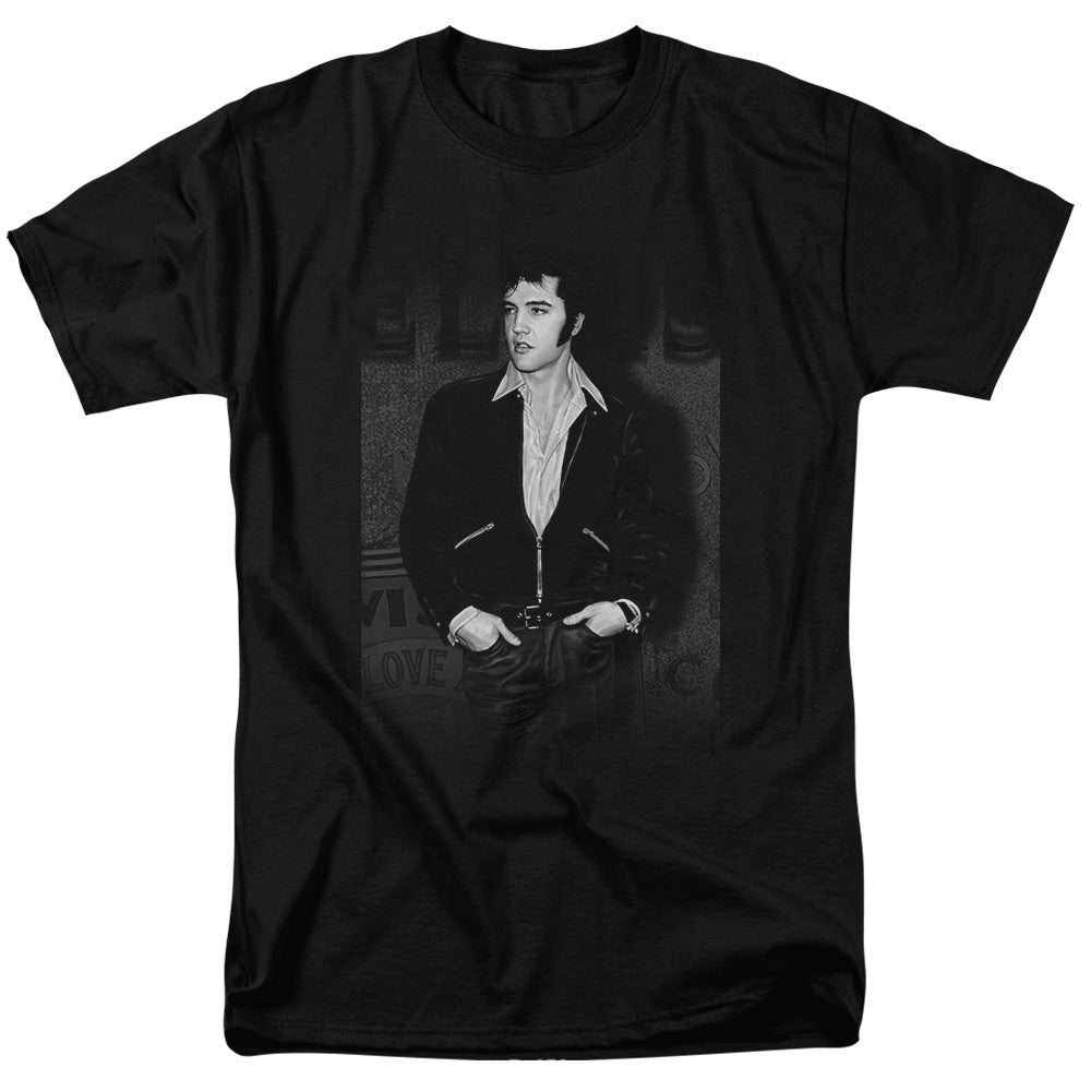 Elvis Presley - Just Cool - Short Sleeve Adult 18/1 - Black T-shirt