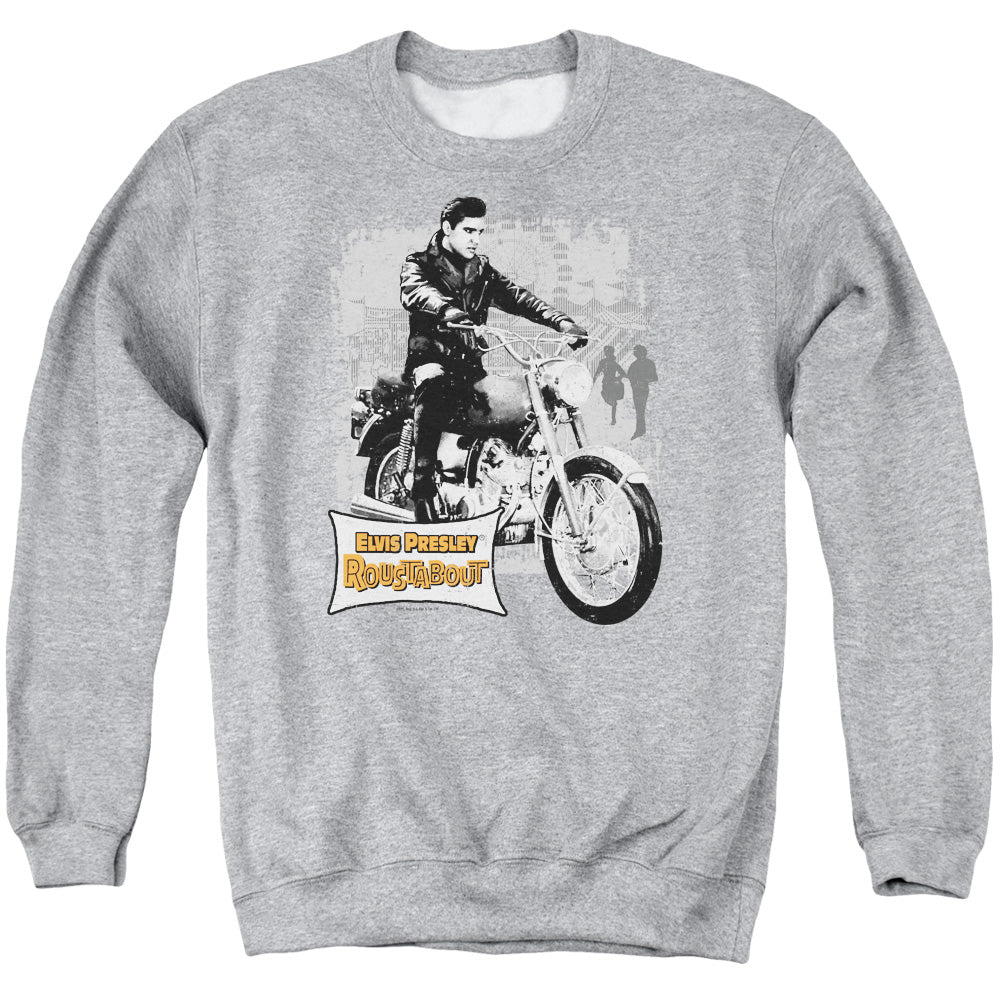 Elvis Presley - Roustabout Poster - Adult Crewneck Sweatshirt - Athletic Heather