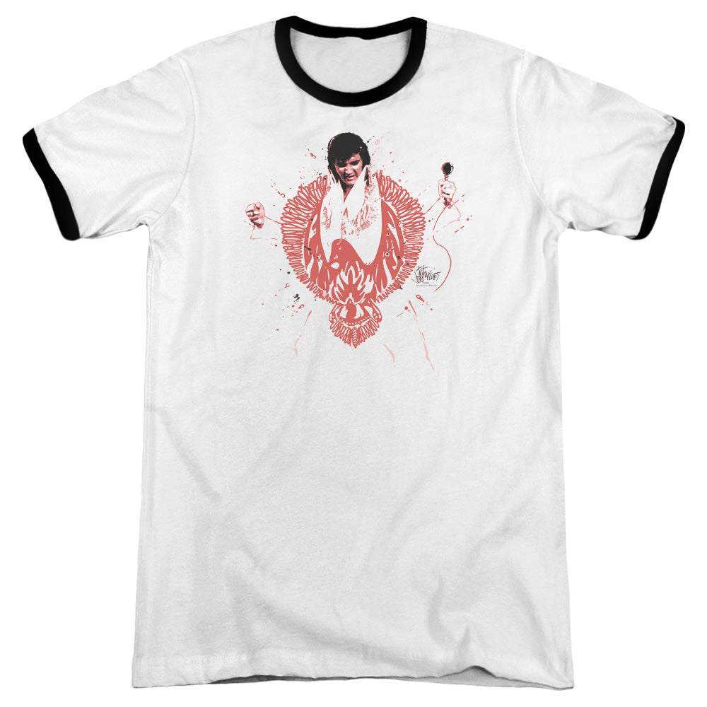 Elvis Presley - Red Pheonix - Adult Ringer - White/black