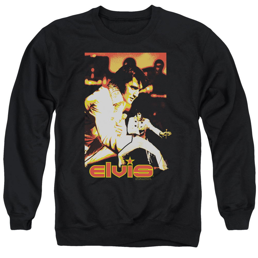 Elvis Presley - Showman - Adult Crewneck Sweatshirt - Black