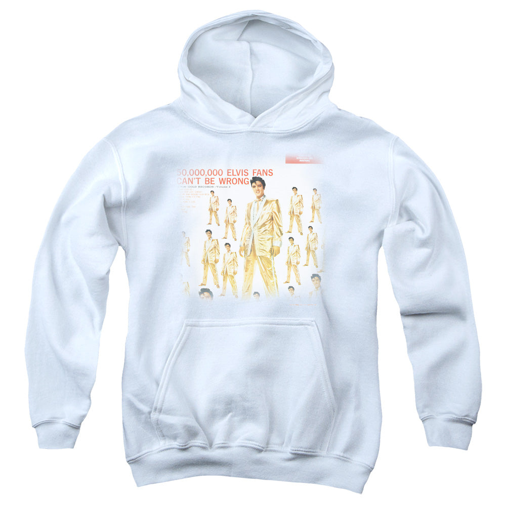 Elvis Presley 50 Million Fans-youth Pull-over Hoodie - White