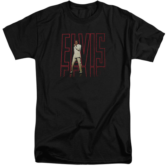 Elvis Presley - Elvis 68 Album - Short Sleeve Adult Tall - Black T-shirt