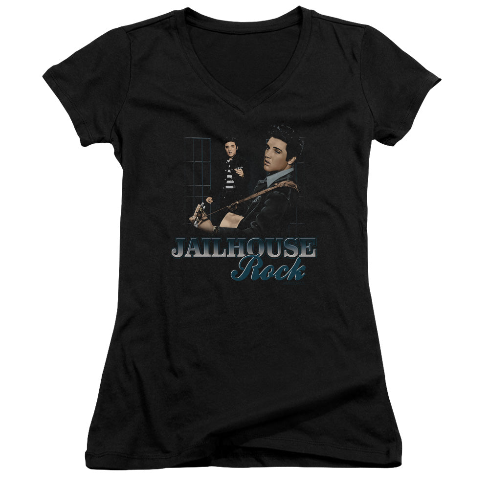 Elvis Presley - Jailhouse Rock - Junior V-neck - Black