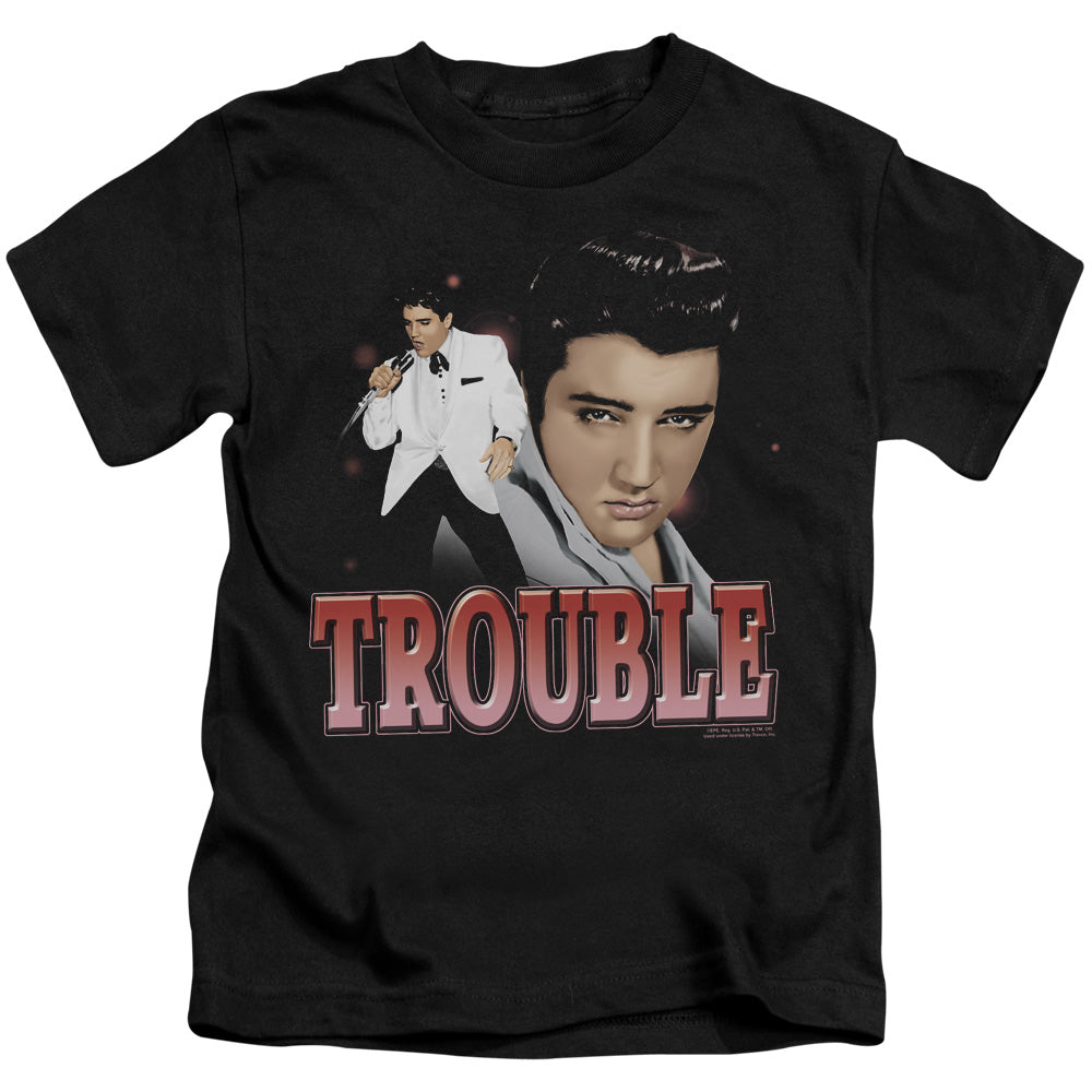 ELVIS PRESLEY TROUBLE - S/S JUVENILE 18/1 - BLACK - T-Shirt