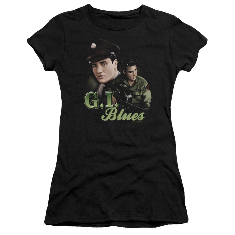 Elvis Presley - G I Blues - Short Sleeve Junior Sheer - Black T-shirt