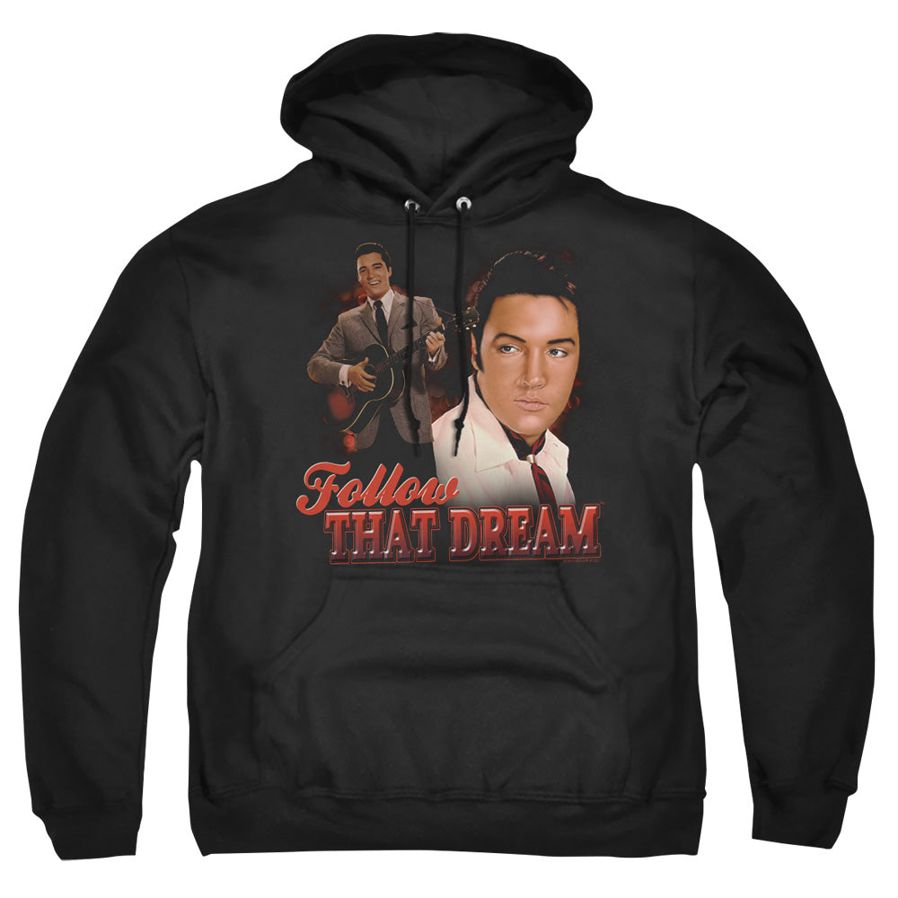 Elvis Presley - Follow That Dream - Adult Pull-over Hoodie - Black