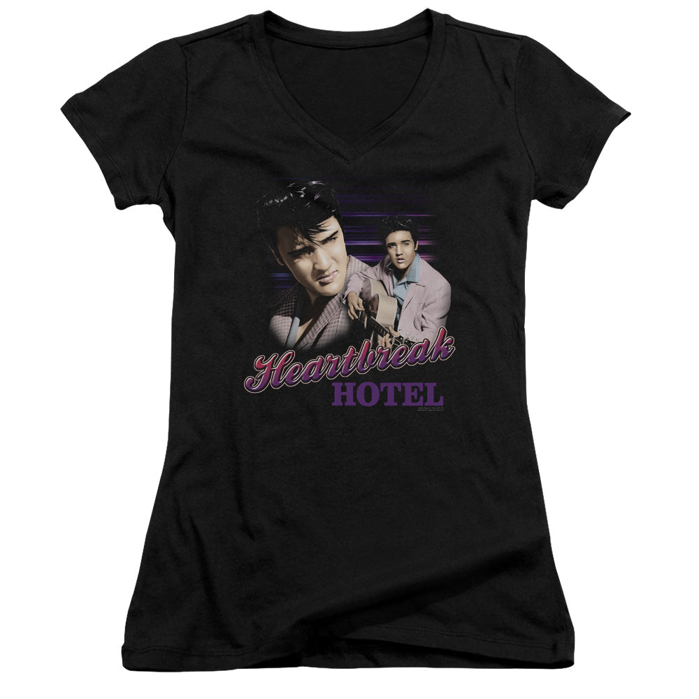 Elvis Presley - Heartbreak Hotel - Junior V-neck - Black