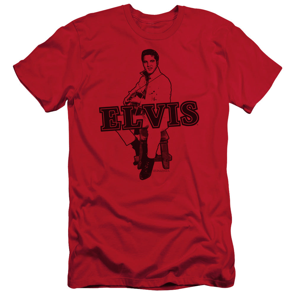 Elvis Presley - Jamming - Short Sleeve Adult 30/1 - Red T-shirt