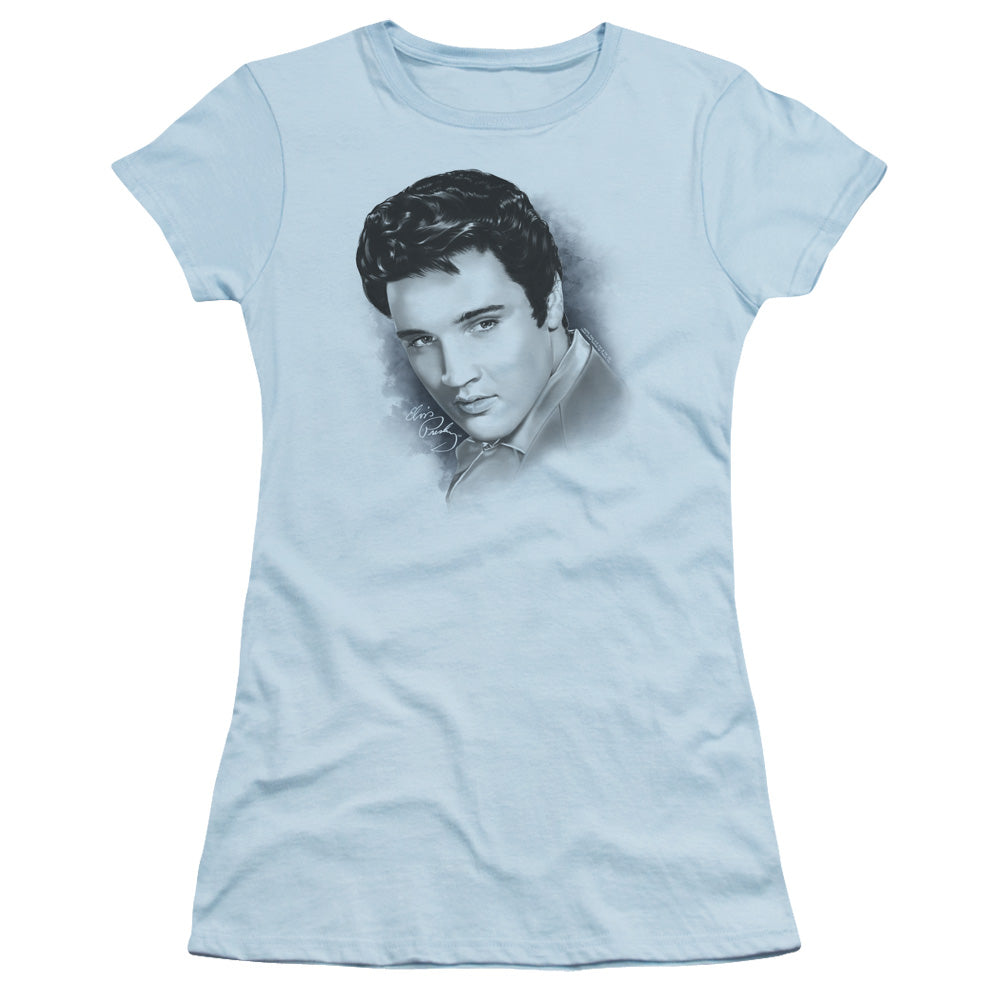 Elvis Presley - Dreamy - Short Sleeve Junior Sheer - Light Blue T-shirt