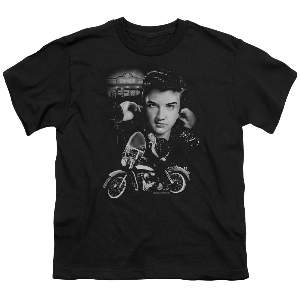 Elvis Presley - The King Rides Again - Short Sleeve Youth 18/1 - Black T-shirt