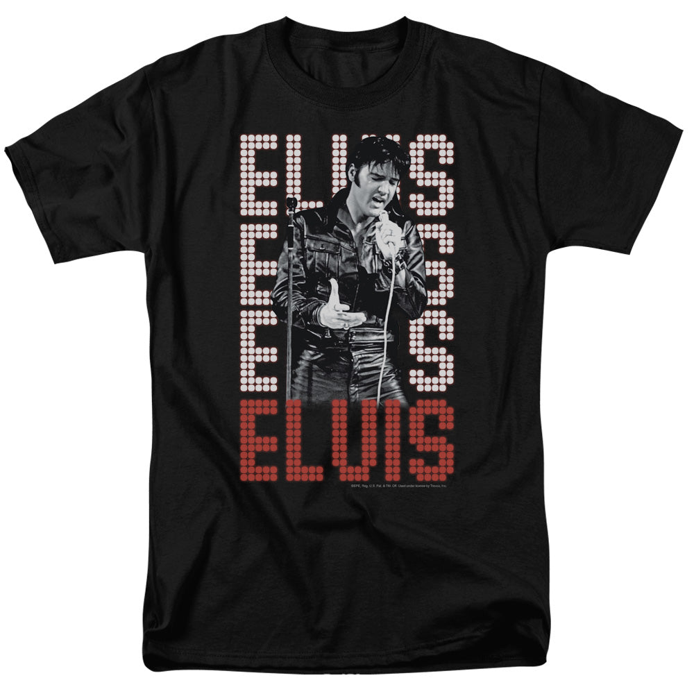 Elvis Presley - 1968 - Short Sleeve Adult 18/1 - Black T-shirt