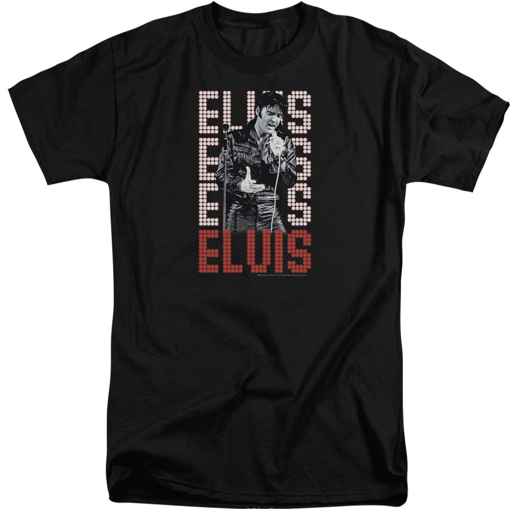 Elvis Presley - 1968 - Short Sleeve Adult Tall - Black T-shirt