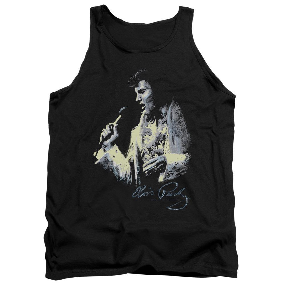 Elvis Presley Painted King - Adult Tank - Black