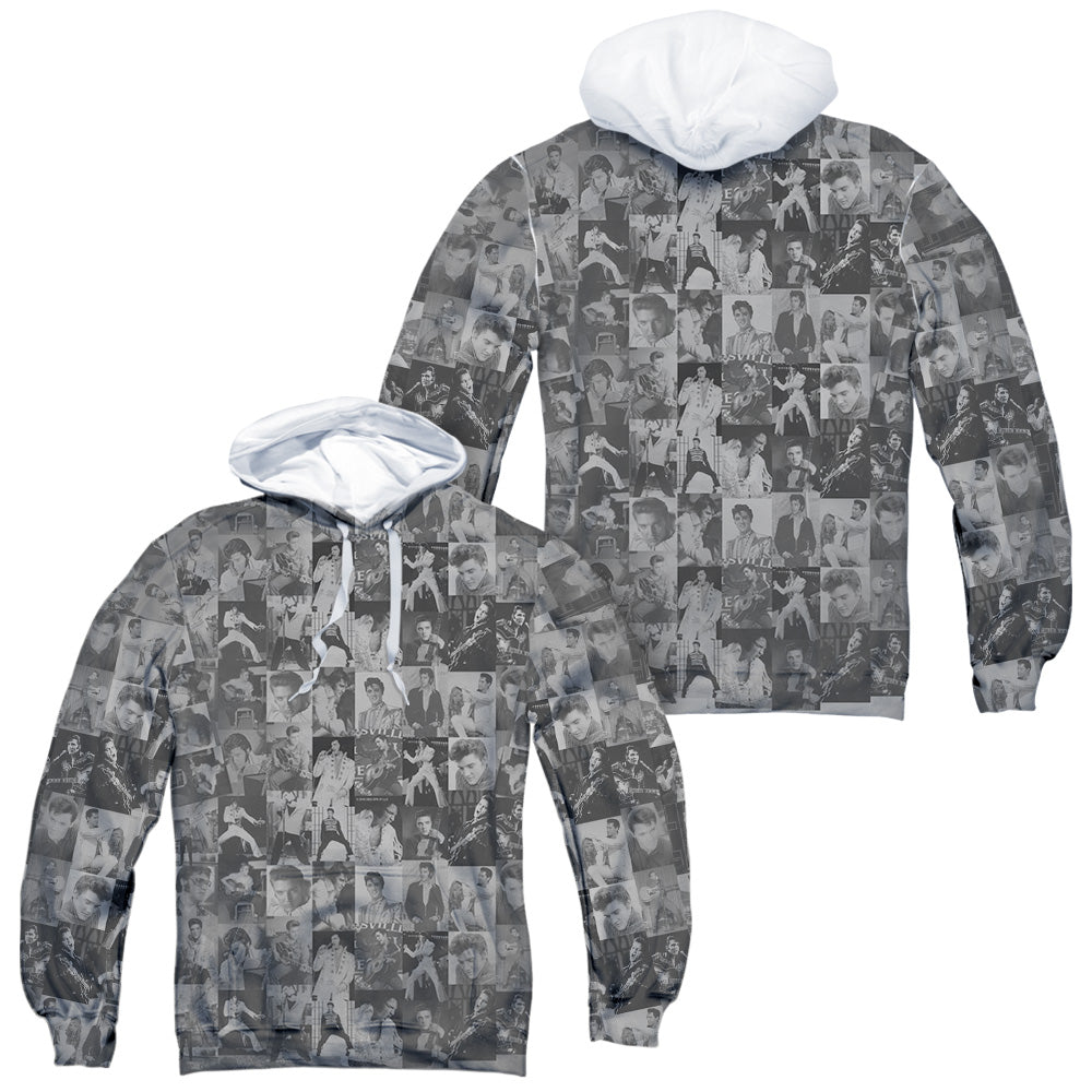 Elvis Presley - Tcb Crowd (Front/back Print) - Adult Poly Pullover Hoodie - White