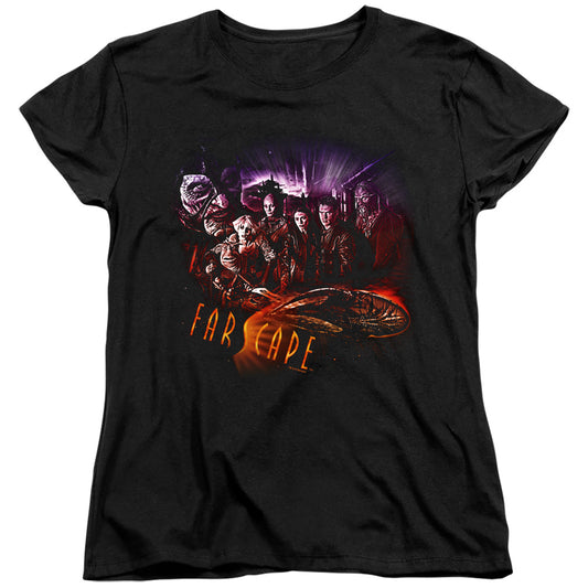 Farscape - Graphic Collage - Short Sleeve Womens Tee - Black T-shirt