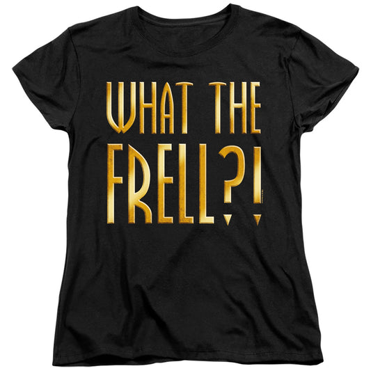 Farscape - What The Frell - Short Sleeve Womens Tee - Black T-shirt