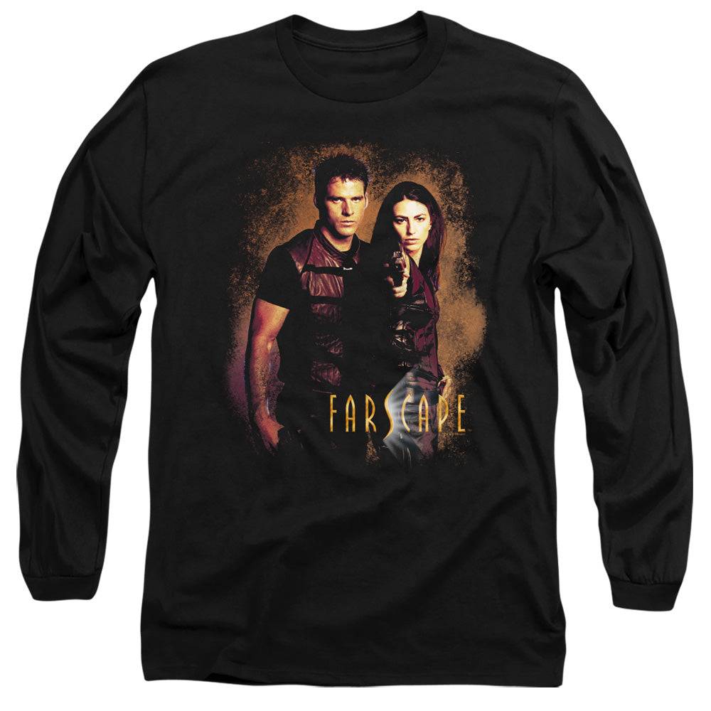 Farscape - Wanted - Long Sleeve Adult 18/1 - Black T-shirt