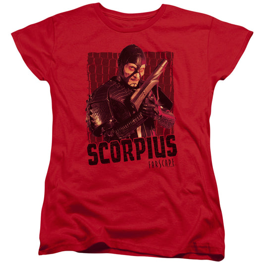Farscape - Scorpius - Short Sleeve Womens Tee - Red T-shirt