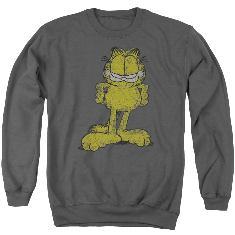 Garfield - Big Ol&#39; Cat - Adult Crewneck Sweatshirt - Charcoal